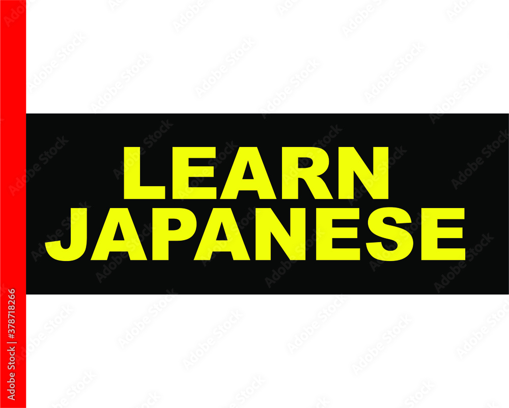 BLACK VECTOR BANNER learn japanese BLACK VECTOR BANNER learn japanese