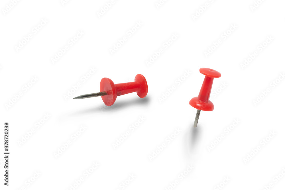 Old board pin on a white background,with clipping path Old board pin on a white background,with clipping path