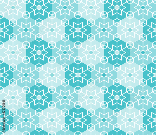 Winter christmas seamless pattern with snowflakes