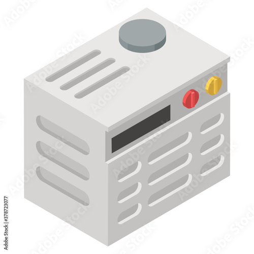 ultrasound machine in isometric icon