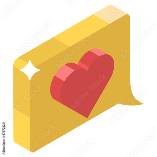 
Love chat or empathy isometric vector design 
