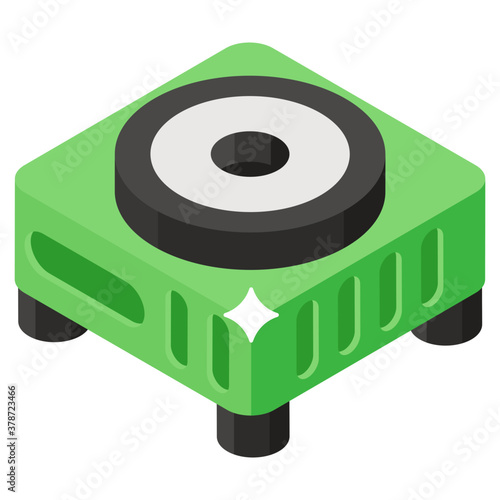 
Isometric icon of electric stove vector design 
 photo