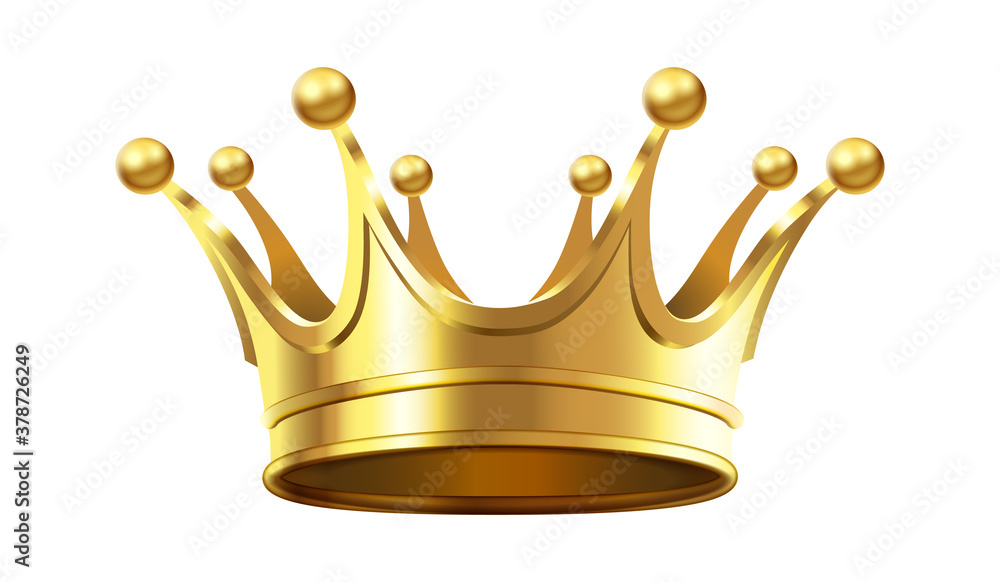 Vektorov Grafika Realistic Gold Crown For Royal Family Members