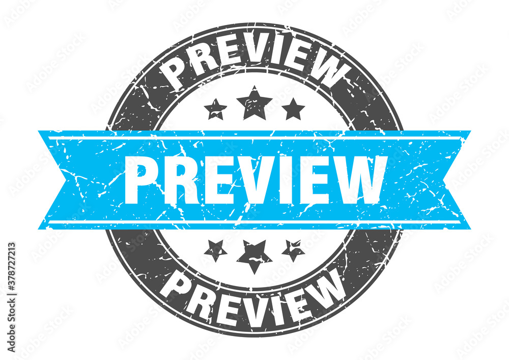Fototapeta premium preview round stamp with ribbon. label sign