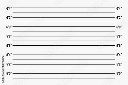 chriminal height mugshot lines for police verification