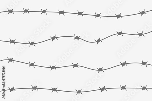 barbed wire fencing with spikes