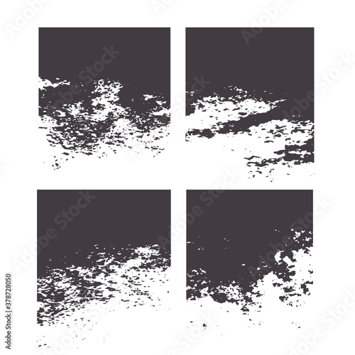 grunge dirty distressed frame texture set