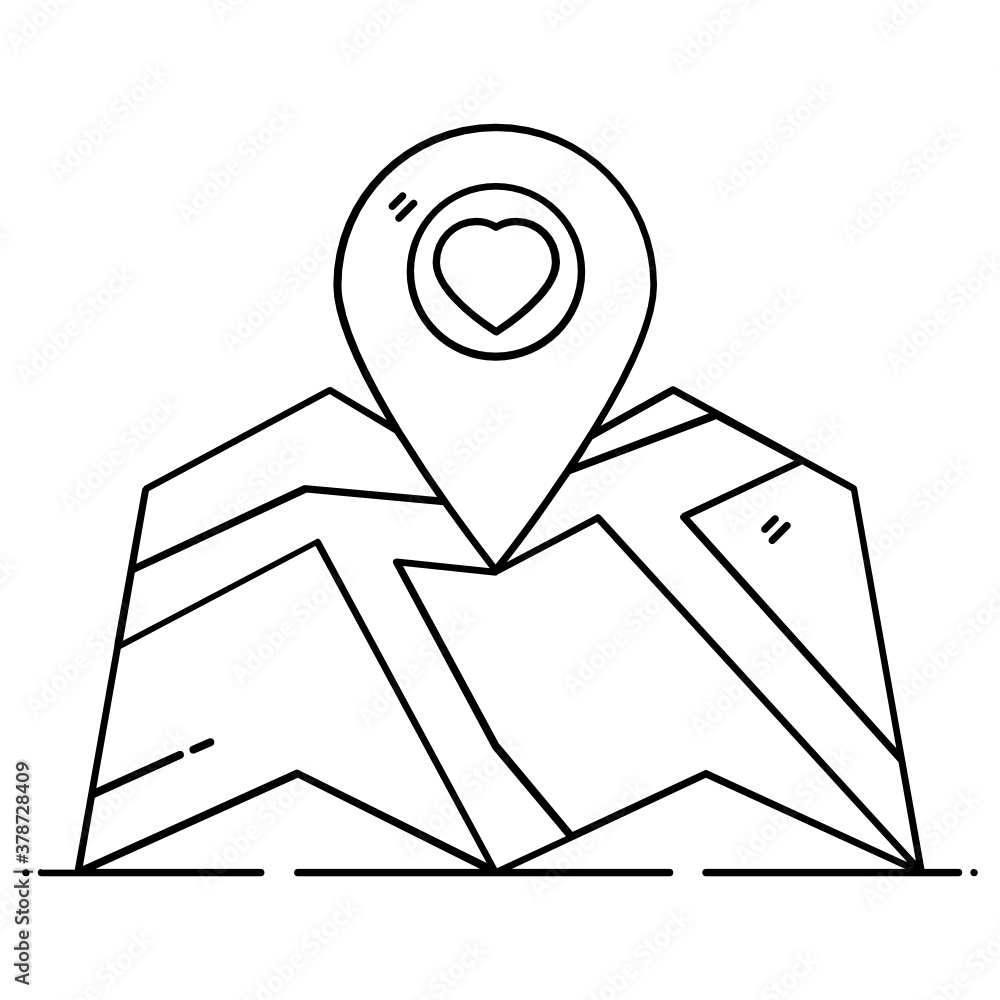 An icon of love location, heart inside location pin
An icon of love location, heart inside location pin