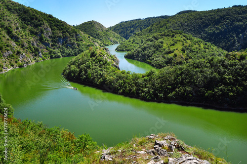 River Uvac meandering, travel Serbia photo