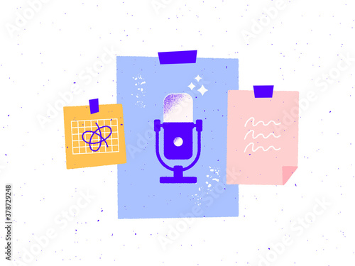 How to plan a podcast episode vector illustration