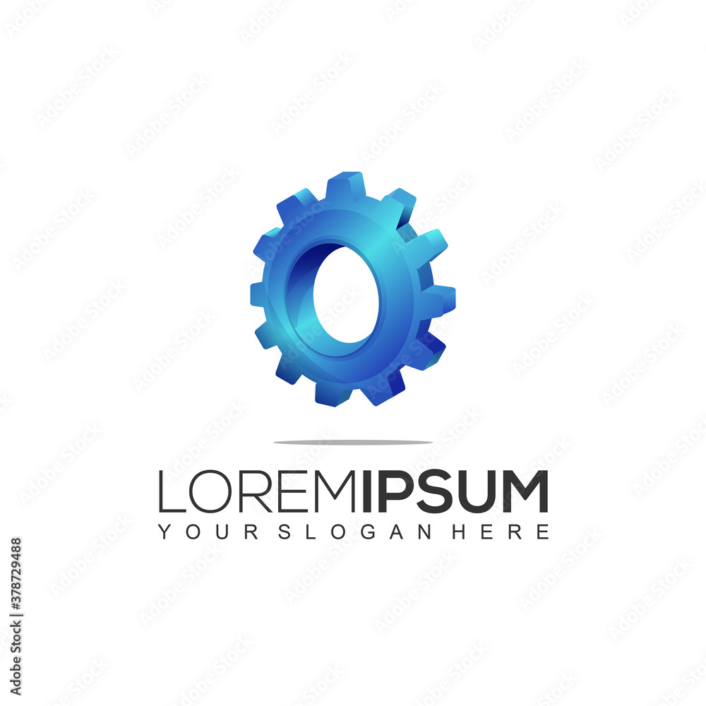 GEARS REALISTIC LOGO DESIGN TEMPLATE GEARS REALISTIC LOGO DESIGN TEMPLATE
