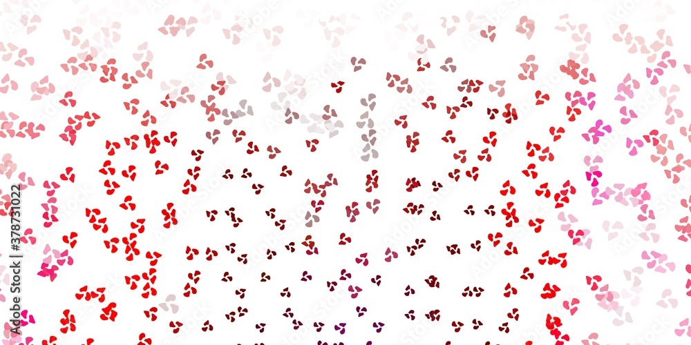 Naklejka premium Light pink, red vector background with random forms.