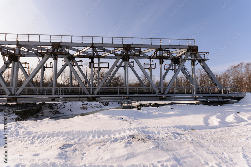 Railway bridge on Sakhalin after reconstruction Railway bridge on Sakhalin after reconstruction