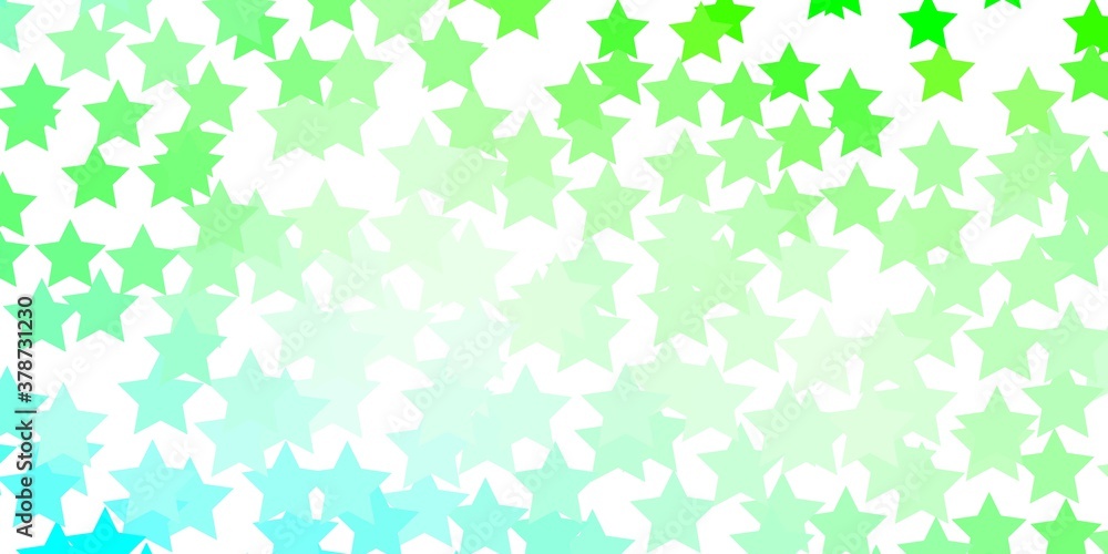 Light Green vector layout with bright stars. Blur decorative design in simple style with stars. Pattern for new year ad, booklets. Light Green vector layout with bright stars. Blur decorative design in simple style with stars. Pattern for new year ad, booklets.