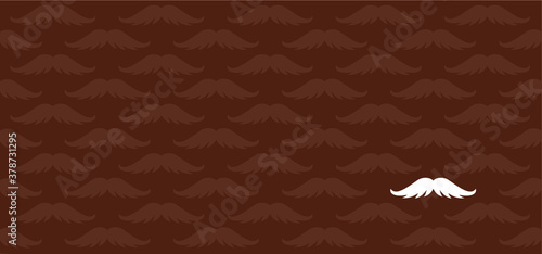 Hair hipster mustaches. Flat vector dads  mustache silhouette sign. Beard face icons For dad, papa superdad, daddy. International happy men's day (man, men).. Father's day (father).