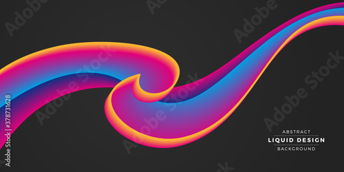 Colorful flowing fluid. Abstract liquid vector background. 