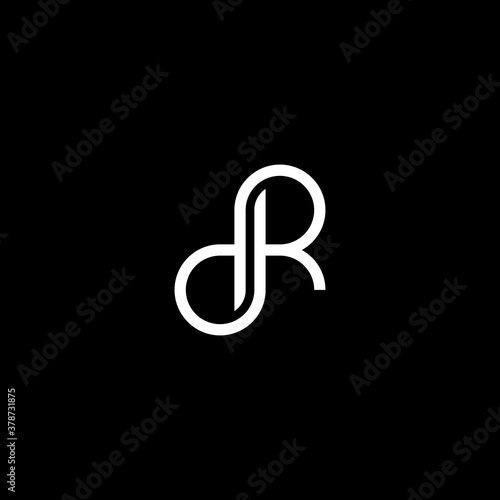 JR or J R letter alphabet logo design in vector format, JR, RJ, J and R abstract vector logo monogram template