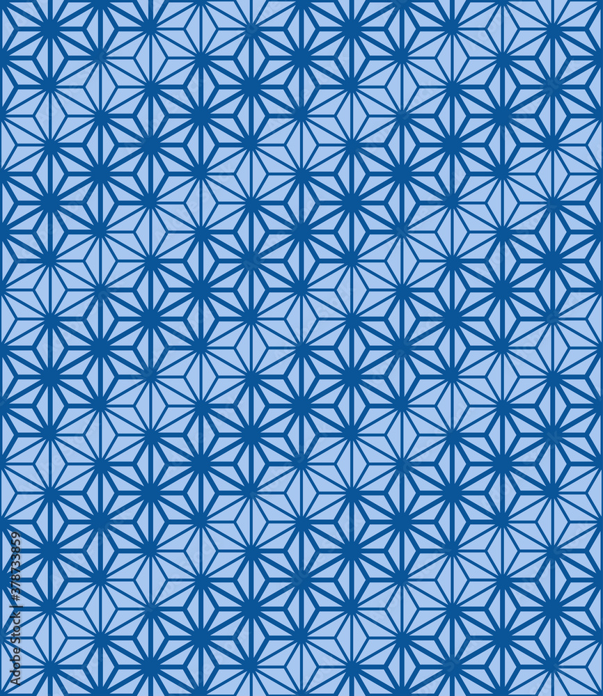 Japanese Hexagon Star Stripe Vector Seamless Pattern Japanese Hexagon Star Stripe Vector Seamless Pattern