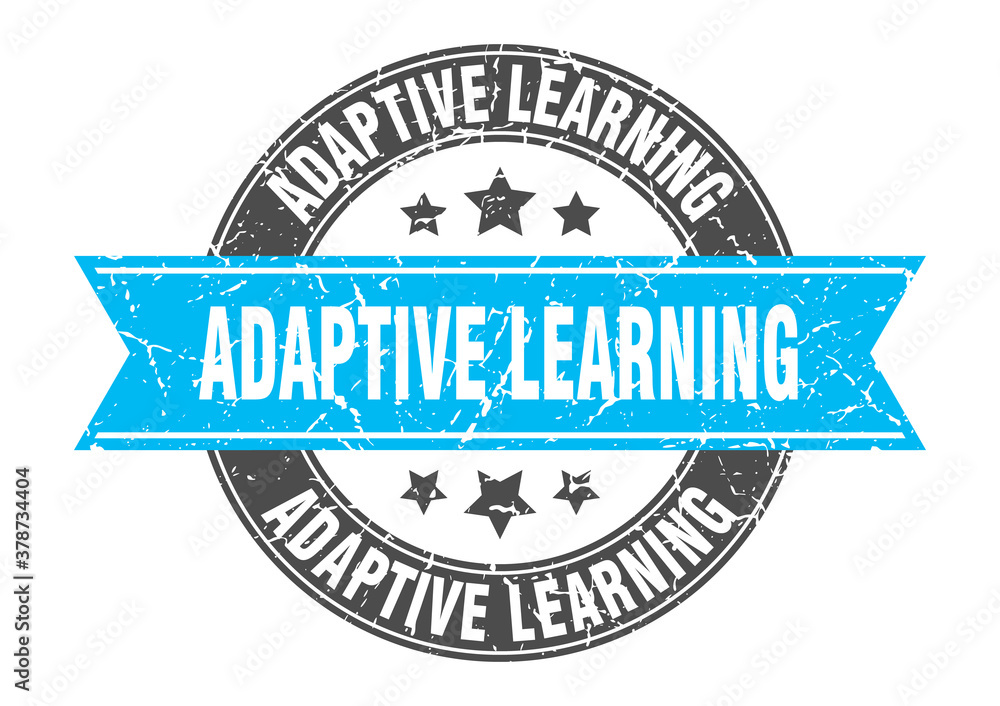 adaptive learning round stamp with ribbon. label sign adaptive learning round stamp with ribbon. label sign