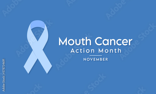 Vector illustration on the theme of Mouth Cancer action month observed each year during November.