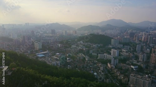 Wallpaper Mural sunset time zhuhai cityscape aerial view 4k china Torontodigital.ca