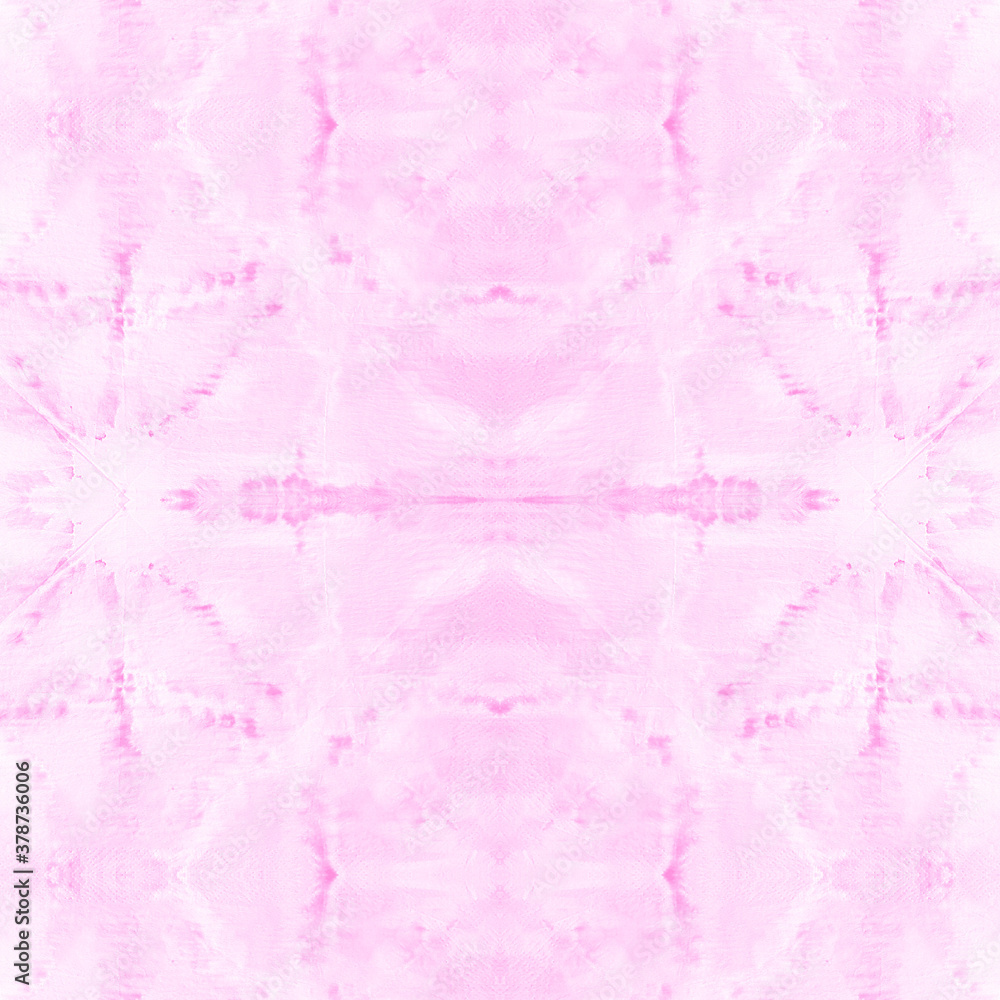 Fototapeta premium Tie Dye T-Shirt. Purple Chevrons Repeat. Indigo