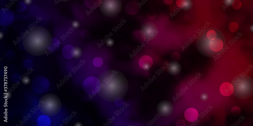 Dark Purple, Pink vector backdrop with circles, stars. Colorful disks, stars on simple gradient background. Pattern for booklets, leaflets. Dark Purple, Pink vector backdrop with circles, stars. Colorful disks, stars on simple gradient background. Pattern for booklets, leaflets.