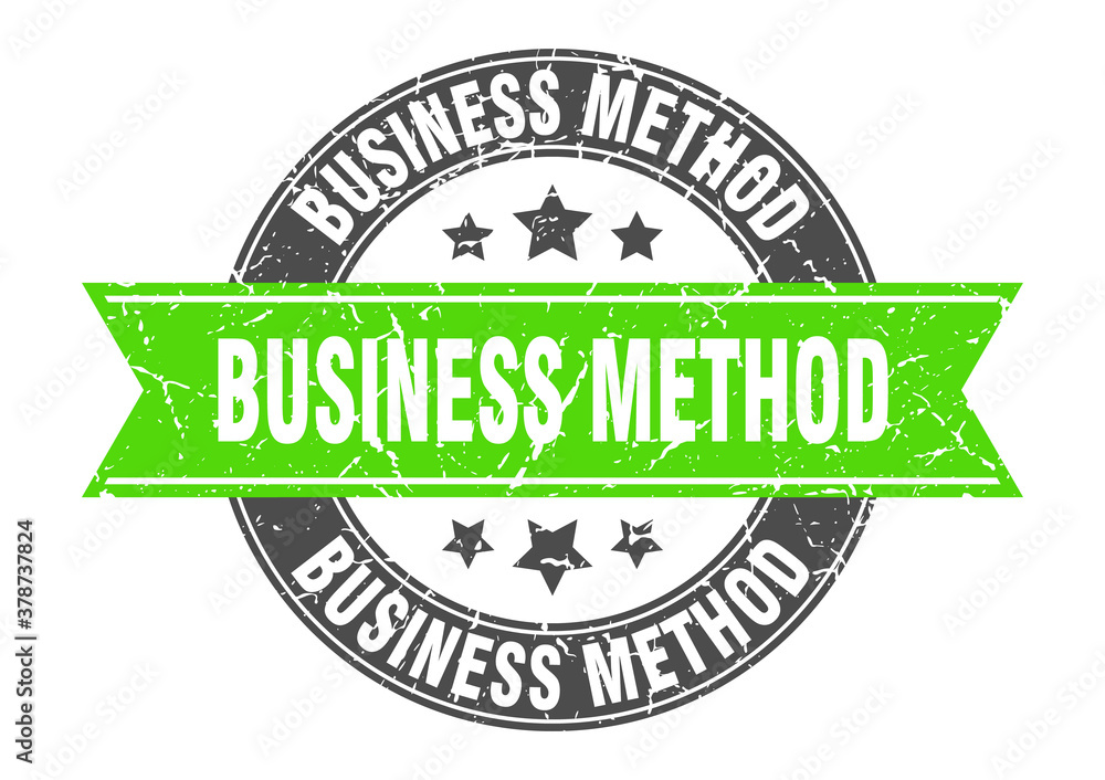 Obraz premium business method round stamp with ribbon. label sign