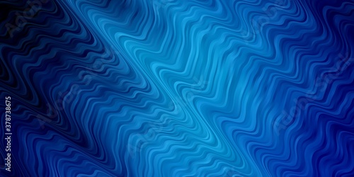 Light BLUE vector texture with curves. Abstract illustration with gradient bows. Pattern for ads, commercials.