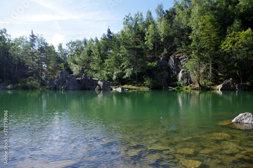 le lac bleu de champclause en haute loire