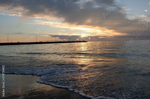 Sunset on the Coast of northern Jutland  Denmark  Europe