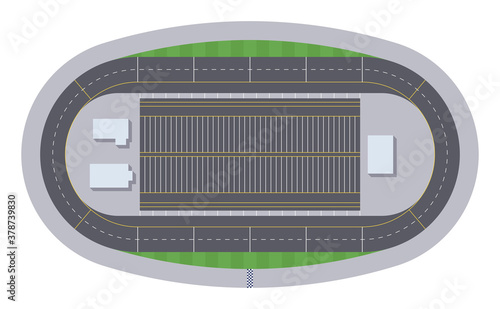 Nascar track. Top view.	