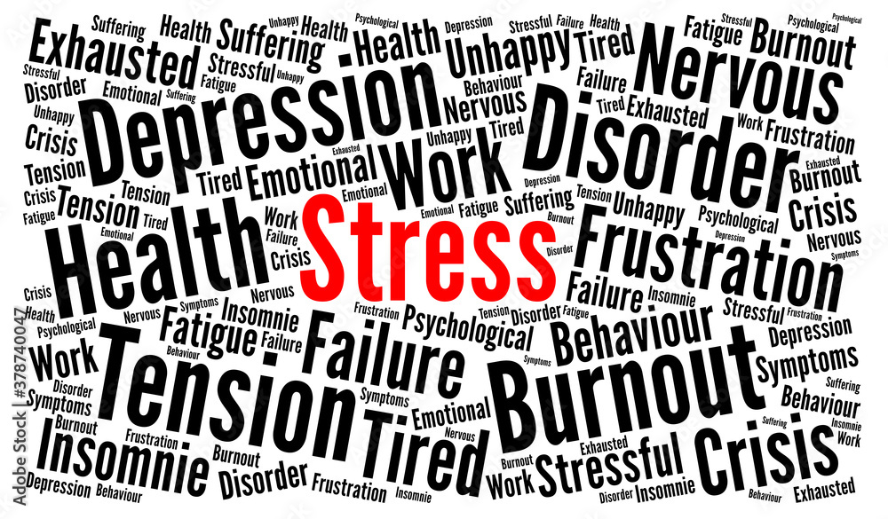 Stress word cloud concept Stress word cloud concept