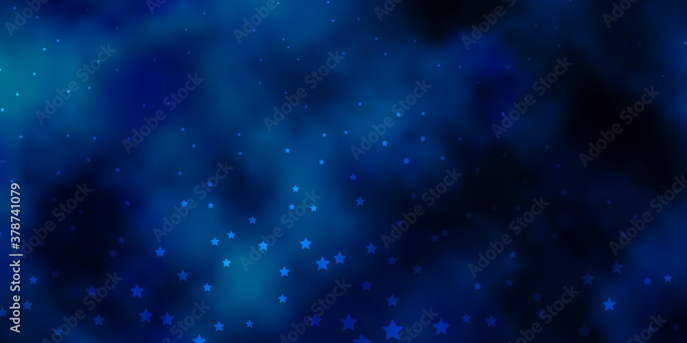 Dark Blue, Green vector layout with bright stars. Colorful illustration with abstract gradient stars. Pattern for wrapping gifts.