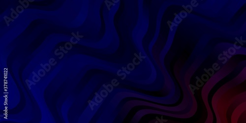 Dark Blue  Yellow vector template with lines. Colorful abstract illustration with gradient curves. Template for your UI design.