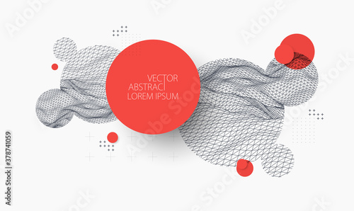 Modern science or technology elements. Trendy abstract background. Cyberspace surface illustration. Vector.