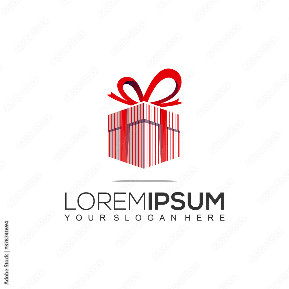 GIFT BOX LOGO DESIGN TEMPLATE GIFT BOX LOGO DESIGN TEMPLATE