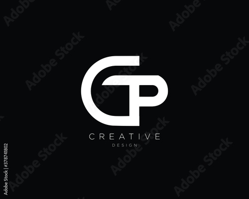 Professional and Minimalist Letter GP Logo Design, Editable in Vector Format