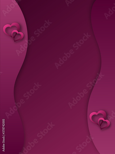 A background of hearts on V...