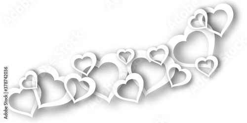 A background of hearts on V...