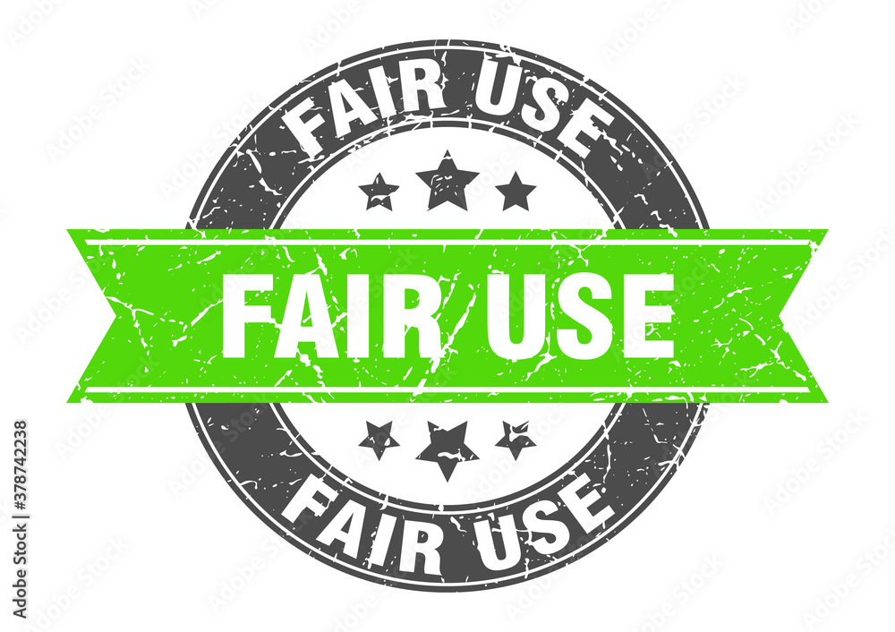 Obraz premium fair use round stamp with ribbon. label sign