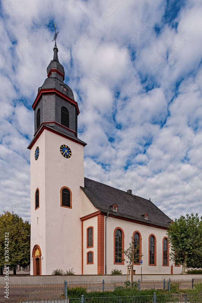 Evangelische Kirche in Pfungstadt in Hessen, Deutschland