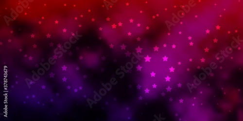 Dark Pink  Red vector background with small and big stars. Colorful illustration with abstract gradient stars. Pattern for websites  landing pages.