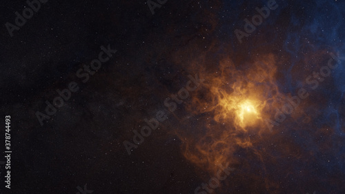 Fototapeta Naklejka Na Ścianę i Meble -  Color picture of the galaxy, blue nebula