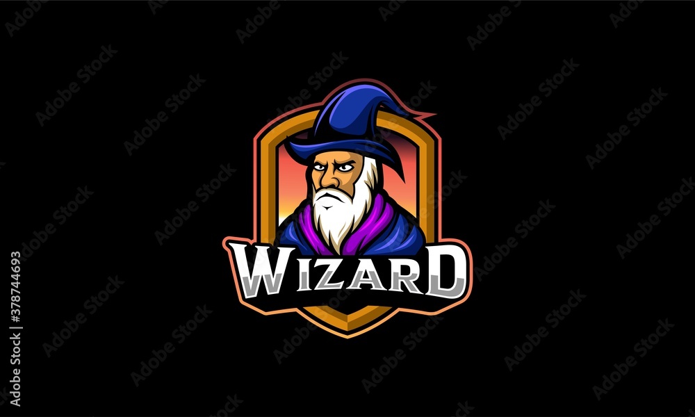 Wizard esport logo vector