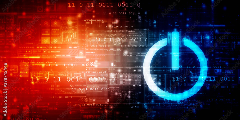 Obraz premium 2d illustration power symbol