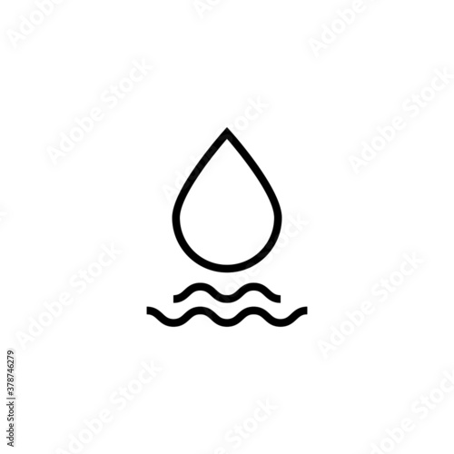 Fresh water Icon  in black line style icon, style isolated on white background