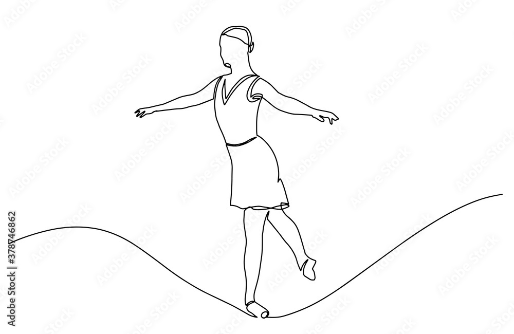 Basketball player during match game, he dribbling a ball. Continuous single line drawing vector illustration. Lineart sport theme design minimalist minimalism style Basketball player during match game, he dribbling a ball. Continuous single line drawing vector illustration. Lineart sport theme design minimalist minimalism style