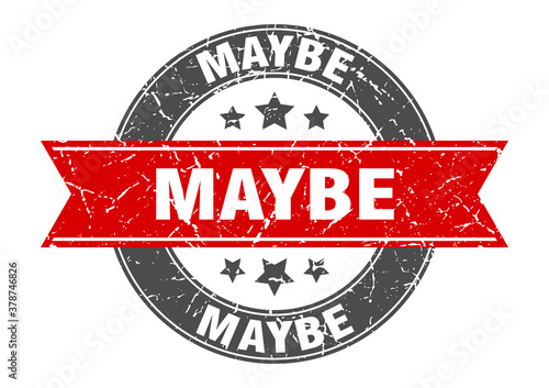maybe round stamp with ribbon. label sign