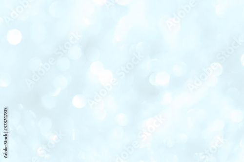 Canvas-taulu Bokeh light on blue background, sky with circle glitter light blue